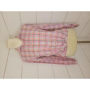 G. H. Bass & Co. Medium pastels & white checkered shirt